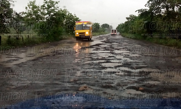 Intransitable la carretera estatal Tamiahua–Tuxpan