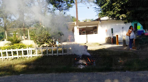Contaminación queman basura