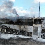 Se incendia autobús de la línea Eje del Golfo
