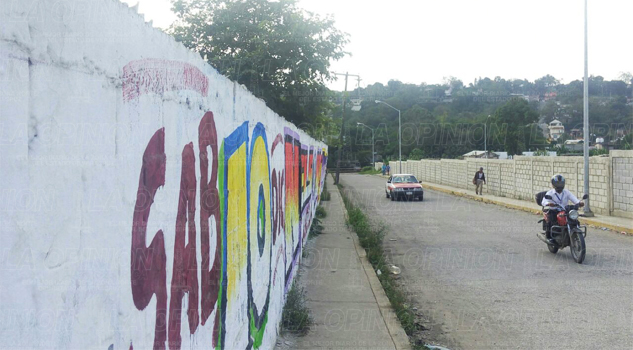 Peligro; barda a punto de colapsar Peligro; barda a punto de colapsar