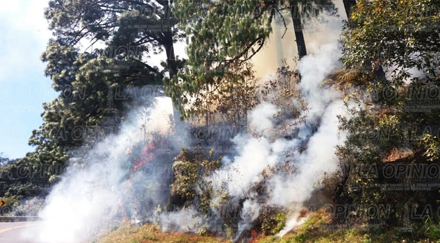 Cierran la pista por incendio Cierran la pista por incendio