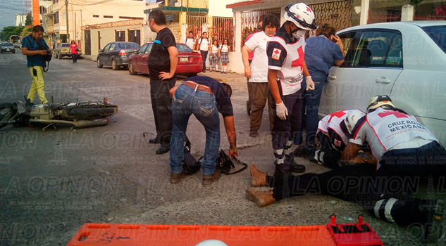 Son arrollados por imprudente automovilista Imprudente Automovilista Arrollados