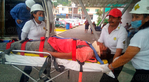 Obrero sufre dramática caída Obrero Dramática Caída