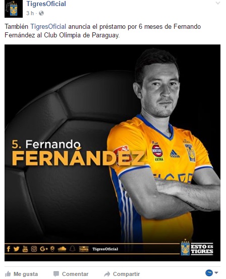Vargas ¡YA ES TIGRE!; "Quesos" Fernández ¡SE VA! Préstamo Fernando Fernández Paraguay