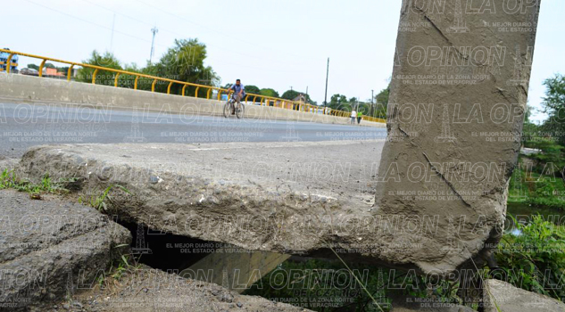 Resiente daños puente que une a la zona norte Resiente daños puente que une a la zona norte