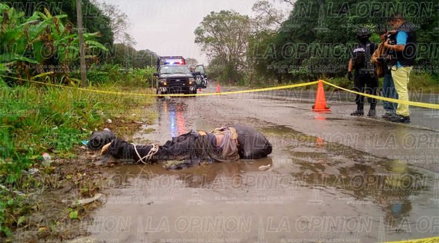 Decapitan a individuo y tiran el cadáver sobre la México-Tuxpan Tiran cadáver a la altura de Lindero, Tihuatlan