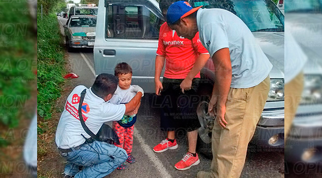 Accidente en la carretera federal 180 Niño Lesionado Accidente Carretera Federal