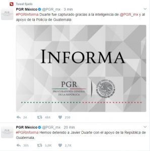 ¡DETIENEN A JAVIER DUARTE EN GUATEMALA! PGR Javier Duarte