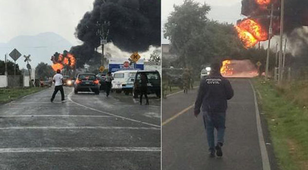 Incendio en la Puebla-Córdoba por toma clandestina en ductos Incendio en la Puebla-Córdoba por toma clandestina en ductos