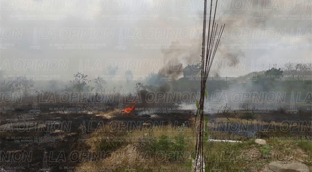 Incendio en pastizal en la colonia Plan de Ayala Incendio en pastizal en la colonia Plan de Ayala