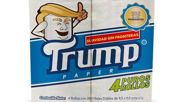 Papel higiénico “Trump”: “Suavidad sin fronteras” Papel higiénico