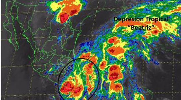 ‘Beatriz’ se convierte en depresión tropical Beatriz