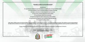 El "TRI" hace llamado a los "Incondicionales" Llamado Incondicionales