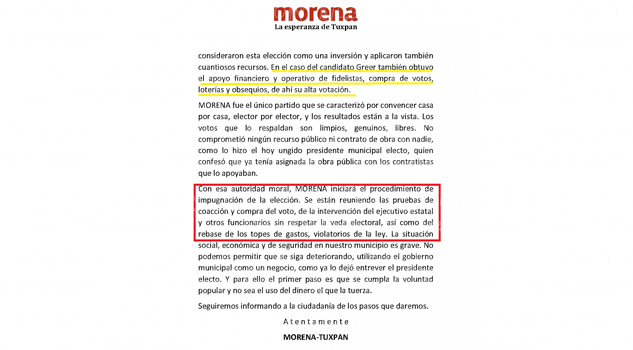 Morena exhibió a dos candidatos Morena exhibió a dos candidatos