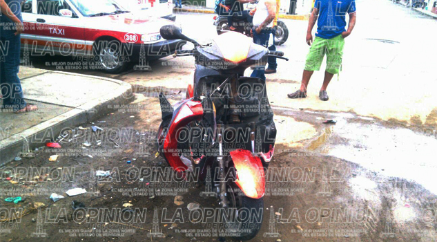 Motociclista lesionado en accidente Motociclista lesionado en accidente