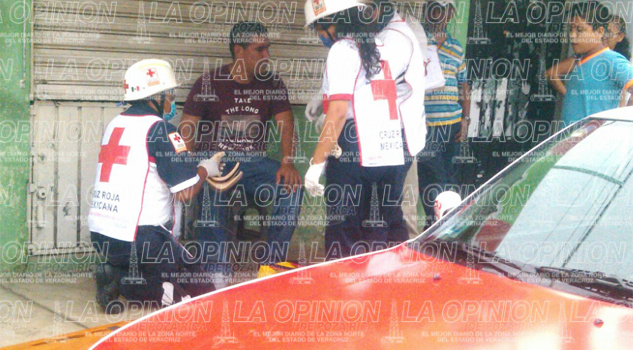 Motociclista lesionado en accidente