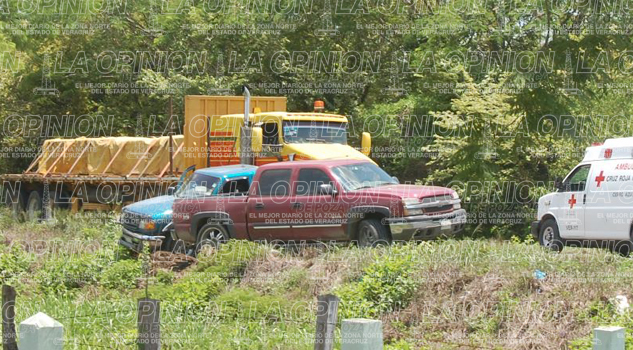 Tráiler ocasiona carambola en la Tuxpan-Tampico Tráiler ocasiona carambola