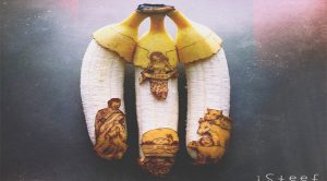 El artista que afirma que sólo necesitas un momento de ocio y bananas para crear obras de arte