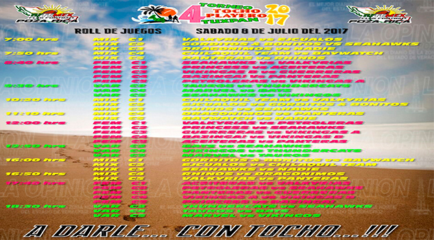 HEAD: Rol de juegos torneo tochito playero HEAD: Rol de juegos torneo tochito playero