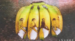 El artista que afirma que sólo necesitas un momento de ocio y bananas para crear obras de arte