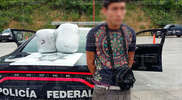 Lo detienen por transportar droga en autobús Detenido Transportar Droga Tuxpan ADO