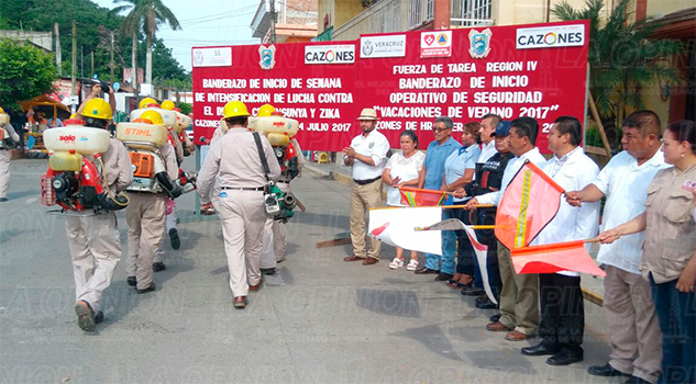 Inicia la campaña contra el dengue en Cazones El alcalde de Cazones encabeza la campaña contra el dengue
