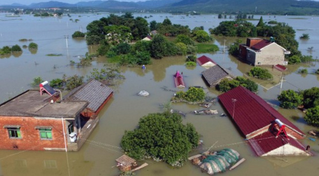 China bajo el agua Lluvias Torrenciales China