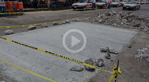 Sigue rehabilitación de calles del primer cuadro de la ciudad Rehabilitación Calles Centro Ciudad