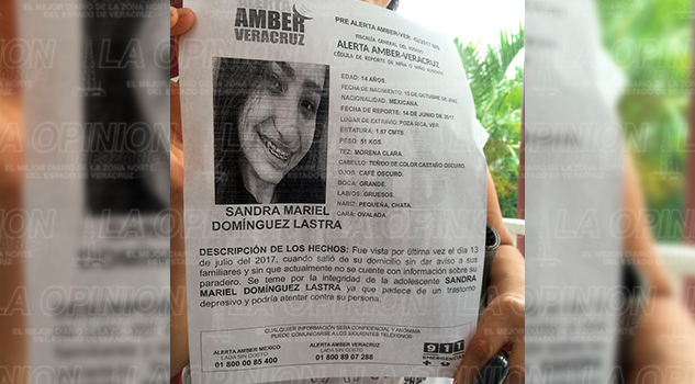 Emiten Pre-Alerta por desaparición de menor de edad Sandra Mariel Dominguez Lastra Desaparecida