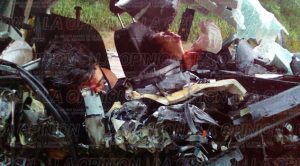 Terrible accidente en la México-Tuxpan, 4 muertos y un herido