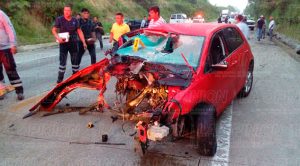 Terrible accidente en la México-Tuxpan, 4 muertos y un herido
