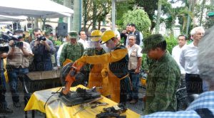 Ejército Mexicano destruye 1491 armas decomisadas