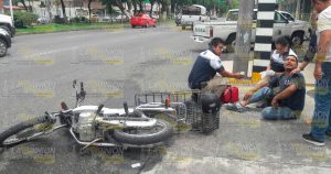 Arrollan a motociclista cerca de gasolinera Poza Rica Motociclista arrollado