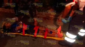 Dos lesionados en accidente de motocicleta Accidente Motocicleta