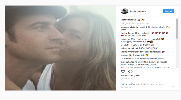 Así "celebró" Justin Theroux su aniversario de bodas con Jennifer Aniston Así celebró Justin Theroux su aniversario de bodas con Jennifer Aniston
