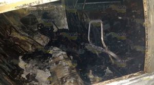 Encuentran taxi en llamas Taxi Envuelto Llamas