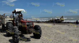 Playas en mal estado tras el paso de Franklin