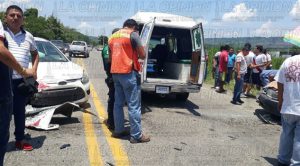 Un muerto y seis heridos, por fuerte choque en la México -Tuxpan.