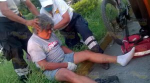 Ciclista se cae cuando circulaba con su bicicleta