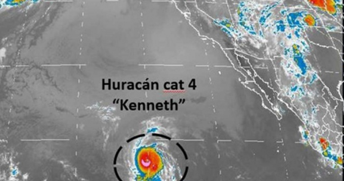 Sin afectar costas mexicanas, huracán ‘Kenneth’ es categoría 4