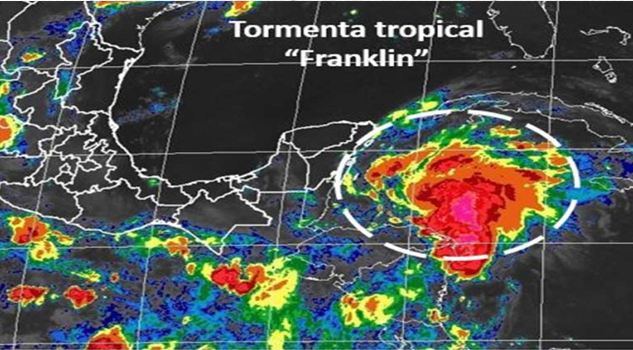 Se forma tormenta tropical ‘Franklin’; alerta en Quintana Roo ‘Franklin’; alerta en