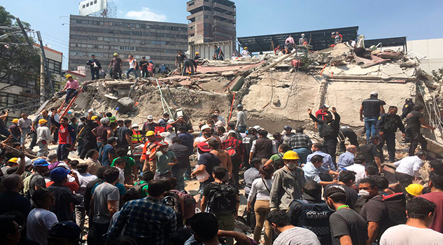Sismo de 7.1 grados deja al menos 57 muertos