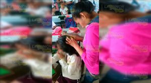 Campaña contra pediculosis en Tantoyuca