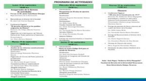 Facultad de Derecho de UV tendrá semana de conferencias de 18 al 22