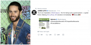 Maluma y Jared Leto publican su amor por Belinda en redes Jared Leto Mensaje Belinda