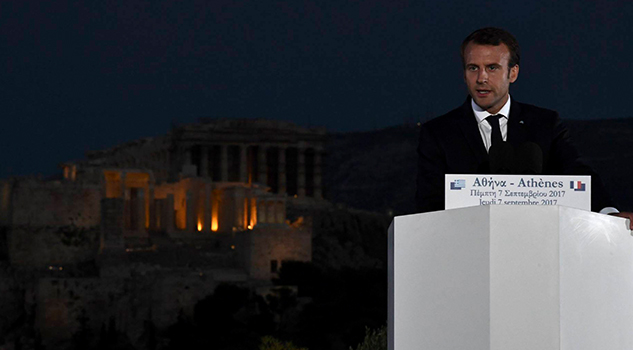 Macron propone en Atenas una nueva Europa más democrática y soberana Macrón Atenas Nueva Europa Democrática Soberana