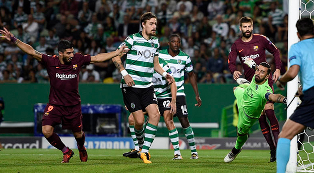 Un autogol bastó y Barça se despachó al Sporting Un autogol bastó y Barça se