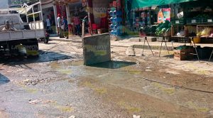 Enorme fuga de agua: CAEV ni sus luces