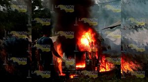 Explota camioneta con gasolina robada