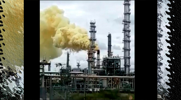 Alarma nube amarilla que sale de refinería de Salamanca refineria
